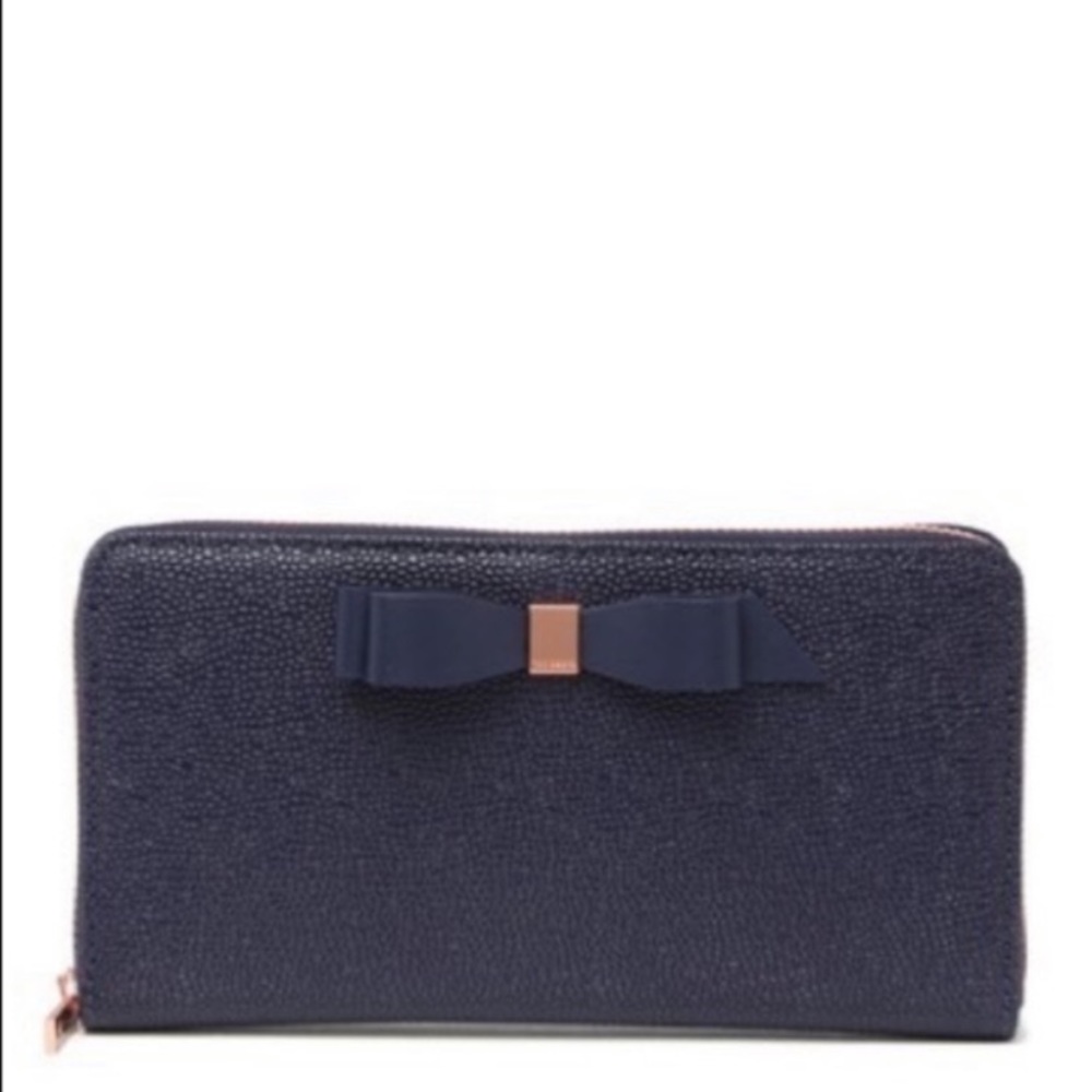 NWT Authentic Ted Baker Aine Bow Leather Wallet